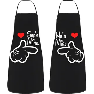 Ccykxa 2-teiliges Küchenschürzen-set, Witzige Und Sexy Küchenschürze, Verstellbare Schürze Mit Humorvollem Design, Lustige Grillschürze, Witziges Geschenk Für Männer Und Frauen
