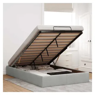 vidaXL Ottoman-Bett 120 x 200 cm Hellgrau