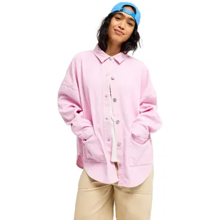Hemdjacke ROXY "Kick Back Washed Cord", Damen, Gr. XXL, rosa (pink lavender), Obermaterial: 100% Baumwolle., Jacken