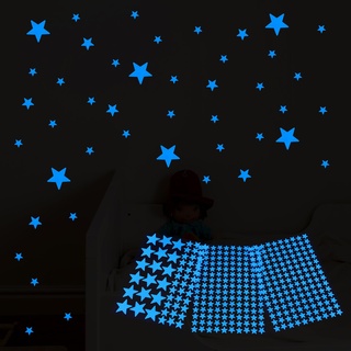 708 Stück Kinderzimmer Leuchtsterne Selbstklebend Leuchtsticker Decke Sterne im Dunkeln Leuchten Aufkleber 3D Leuchtsterne Galaxie Sterne Wandaufkleber für Schlafzimmer Dekoration (Blau)