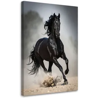 Feeby Galoppierendes Pferd Natur Leinwand 40x60 cm