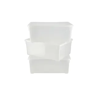 Rotho Aufbewahrungsbox, 3er Set , transparent/klar , Kunststoff, Kunststoff , Maße (cm): B: 26 H: 14