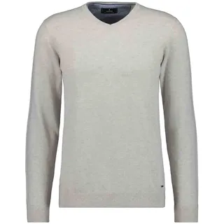 V-Ausschnitt-Pullover RAGMAN, Herren, Gr. 50, grau (hellgrau), Strick, 95% Baumwolle 5% Kaschmir, V-Ausschnitt, Pullover