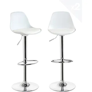LANTUS Barhocker 4er Set Schwarz Esszimmerstühle, Höhenverstellbar 360° Drehbar mit Rückenlehne und Sitzkissen, Barhocker aus PU Leder Kunststoff Metall, für Home Kitchen Counter Bistro