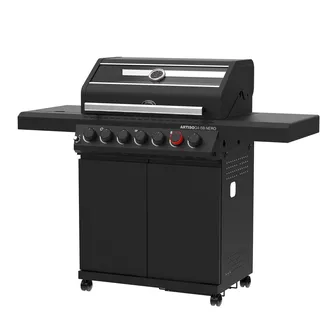 Rösle Gasgrill 'Artiso Nero G4 SIB' schwarz 139 x 114,5 x 53 cm