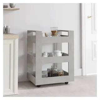 vidaXL Küchenwagen Betongrau 60x45x80 cm Holzwerkstoff