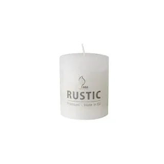 Papstar Rustic Tischkerze, durchgefärbt 95778 , 1 Karton = 6 Stück, rot