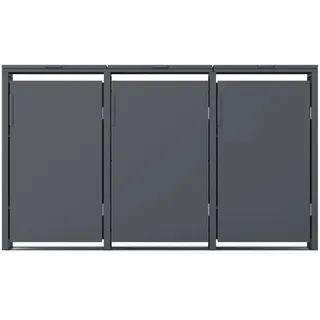 plats® Mülltonnenbox 198,5 x 80 x 116 cm grau