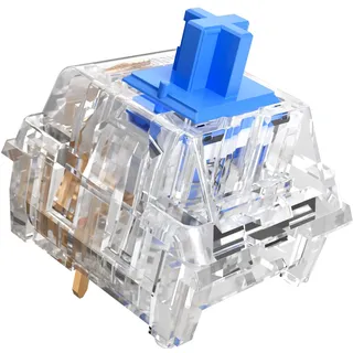 Zjmehty Crystal Blue Switches Mechanical Keyboard Switches,3-Pin 50gf Clicky/Speed Typing/Gaming Switches(36Pcs)