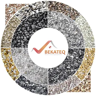 Naturstein Marmorkies 25kg Bianco Carrara - Steinteppich Bodenbelag, Dekosteine - Ziersplitt, Zierkies, Gartengestaltung, Streusplitt, Teichkies, Gartenkies, Wegkies - BEKATEQ BK-590
