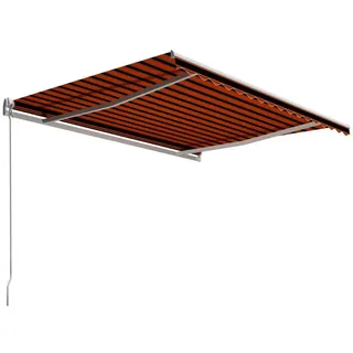 vidaXL Einziehbare Markise 400 x 300 cm orange-braun