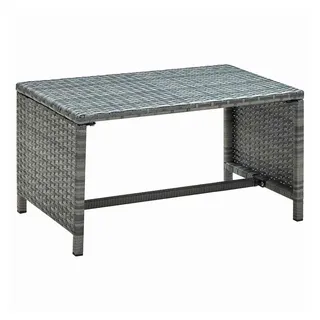 vidaXL Couchtisch Anthrazit 70x40x38 cm Poly Rattan