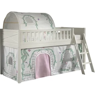 Vipack Hochbett Scott 90 x 200 cm Kiefer massiv lackiert weiß