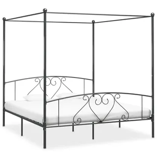 vidaXL Himmelbett 180 x 200 cm Grau