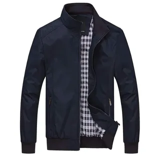 Lentta Herren Slim Fit Leichte Softshell Bomberjacke Mantel Herbst Jacken Für Männer, Y-02-dunkelblau, XXL - XXL