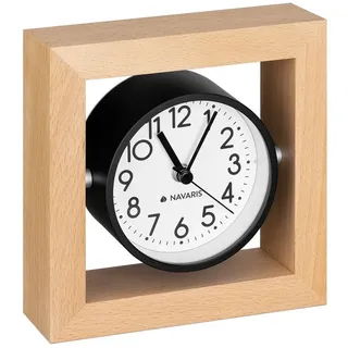 Navaris Tischuhr 54473.24.02 Quarzuhr, Analog Hellbraun
