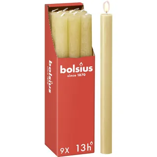 Bolsius Rustik Stabkerzen 27 x 2,3 cm 9 St. Beige