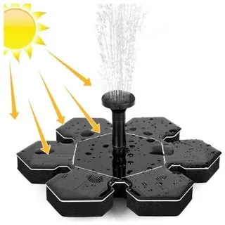 1,5w Outdoor-solarbrunnen, Solar-wasserpumpe, Solar-teichpumpe Mit Batterie Und 4 Düsen, Solar-brunnenpumpe, Mini-schwimmbrunnen Für Dekorative Gartenteichbrunnen