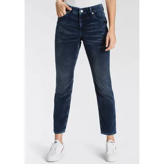Slim-fit-Jeans MAC "Rich Slim" Gr. 36, Länge 30, blau (mid blue used) Damen Jeans Röhrenjeans