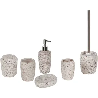 Beliani Badezimmer Set 6-teilig Terrazzo Optik PALMILLA