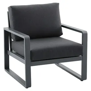 Sunfun Maja Loungesessel  (B x T x H: 76 x 76 x 74,5 cm, Aluminium, Olefin, Night-Grey)