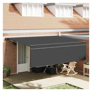 vidaXL Einziehbare Markise 450 x 300 cm grau