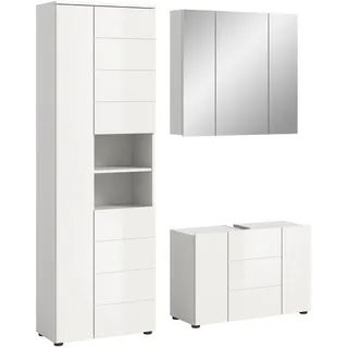 inn.furn Larik 3-tlg. Weiß Hochglanz