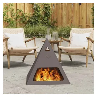 vidaXL Feuerstelle Pyramide Ø 51 cm Schwarz