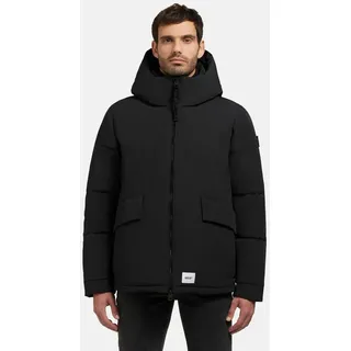 khujo Winterjacke Gero-YM Warme Herren Outdoorjacke mit Kapuze schwarz XL (54)
