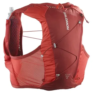 Salomon Active Skin 4 Set Trinkweste - Red Dahlia / High Risk Red - L
