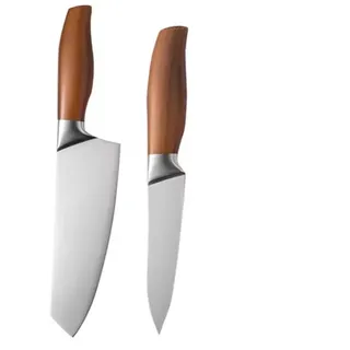 Set mit 2 professionellen japanischen Koch- und Gemüsemessern aus Edelstahl