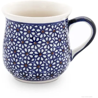 Bunzlauer keramik 250 ml Becher – ergonomisch geformt, leicht bauchig, handlich & traditionel perfekt für Kaffee & Tee (Dekor 120)