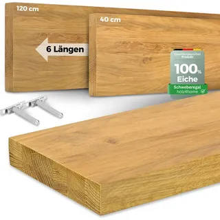 holz4home Wandregal 60 x 0 x 0 cm Eiche Natur