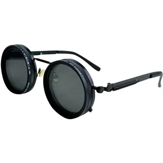 FSLLWGWG Verstellbare Polarisierte Sonnenbrille,Runde Sonnenbrille Herren 1-9 Stufen Manuell verstellbare HD Polarisationsbrille, Sonnenschutz, Blendschutz - Einheitsgröße