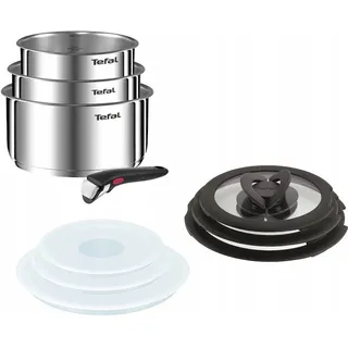 TEFAL INGENIO EMOTION TOPFSET 10-TEILIG, ABNEHMBAREN GRIFF, TÖPFE, GLASDECKELN