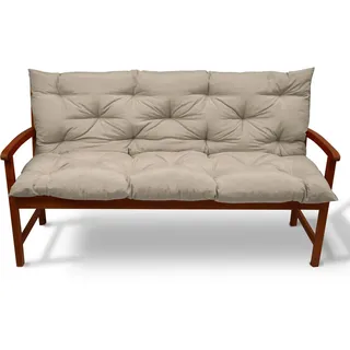 Beautissu Bankauflage 100 x 50 x 10 cm beige 1 St.