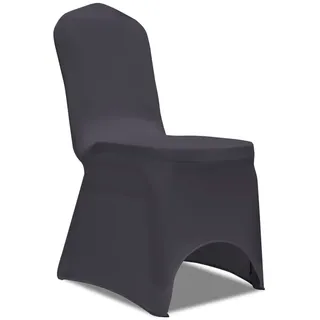 vidaXL Stuhlhusse Stretch Anthrazit 6er Set