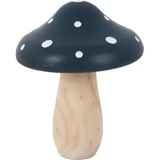 Trendline Deko Holz Pilz 11 x 13,5 cm Dunkelgrau