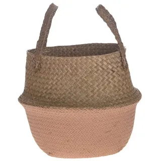 DIJK Dekokorb Dijk Korb natur/rosa, 32 x 29 cm beige|rosa
