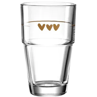 LEONARDO Becher Solo Herzen 0,41 l Transparent 6 St.