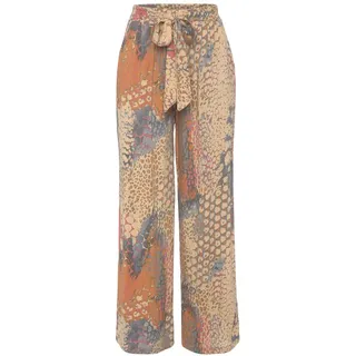 Buffalo Palazzohose Damen orange-blau-bedruckt Gr.44