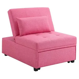 HTI-Living Relaxsessel Schlafsessel Magarete Pink (Stück, 1-St., 1 Sessel), Relaxsessel verstellbare Lehne Lendenkissen ausklappbar rosa