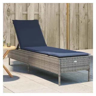 vidaXL Sonnenliege 200 x 55 x 97 cm Grau