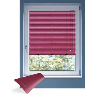 Jalousie ohne Bohren nach Maß, Rot Metall 7216, 50 x 100 cm, Jalousie individuell maßangefertigt