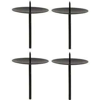 Annastore Kerzenhalter 4 x aus Metall mit Pick für Adventskranz (Adventskerzenhalter), Kerzenhalter für Adventskranz, Kerzenteller für Adventskran