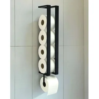 DanDiBo Ambiente DanDiBo Toilettenpapierhalter Schwarz Wand Metall 96610 Toilettenpapier Aufbewahrung Edelstahl Toilettenpapierhalter Ersatzrollenhalter Toilettenpapier Für Badezimmer,