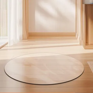 Bodenschutzmatte Transparent Rund,Unterlage Schreibtischstuhl rutschfest,Geruchsfrei,Schutzmatte Bürostuhl PVC Matte,Bodenmatte,Unterlegmatte (1.5mm,75cm)