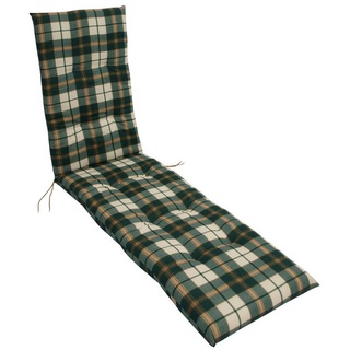 DEGAMO Liegenauflage BOSTON, (1 St), für Deckchairs, 46x175cm, grün/beige kariert beige|grün