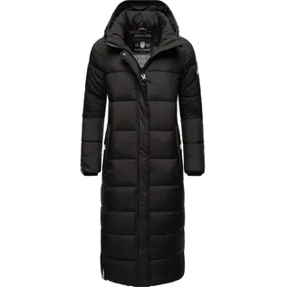 Steppmantel NAVAHOO "Isalie", Damen, Gr. L (40), schwarz, Oberstoff: 100% Polyester. Futter: 100% Polyester. Wattierung: 100% Polyester. Ärmelfutter: 100% Polyester, oversize ca. Mitte Wade, Ärmel ohne Ärmelschlitz Rippstrickbündchen mit innenliegendem Gummizug, Mäntel Steppmantel, zeitloser Wintermantel mit abnehmbarer Kapuze