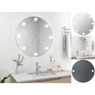 vidaXL Spiegel »Wandspiegel ohne Rahmen mit LED-Beleuchtung Rund Glas« silberfarben